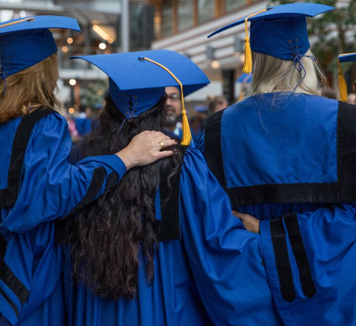 Students at graduation